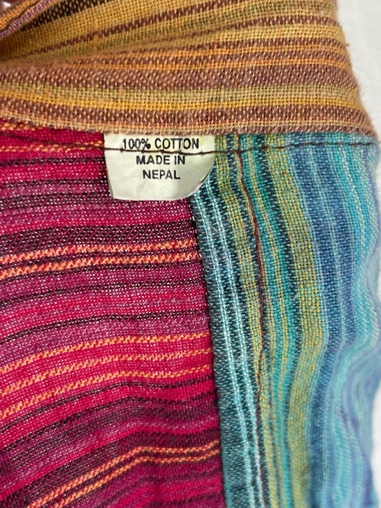 Patchwork Wrap Around Skirt Boho Hippie 100 Cotton Maxi Skirts One Size Nepal OS - Picture 10 of 16